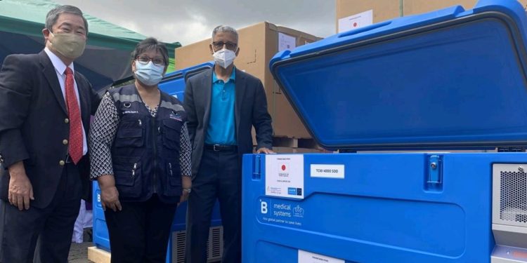 Japón dona a Nicaragua equipos para fortalecer cadena de frío de la vacuna contra el COVID-19. Foto: Artículo 66 / Cortesía