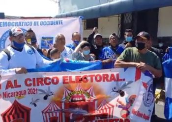 Exiliados en Costa Rica protestan en rechazo a investidura de Ortega. Foto: Artículo 66 / Captura de pantalla