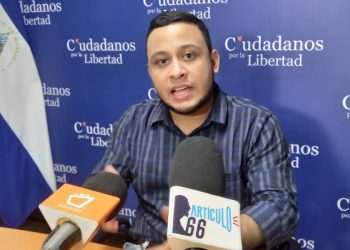 Jasson Salazar: «Ha quedado demostrado que Ortega y Murillo son completamente ilegítimos». Foto: Artículo 66 / Noel Miranda