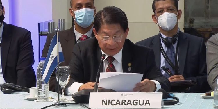 Canciller Moncada en la Celac: «Nicaragua es respetuosa de los derechos humanos». Foto: RRSS.