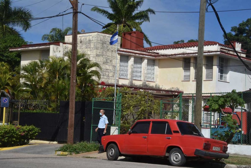 Embajada de Nicaragua en La Habana. Foto: AFP.