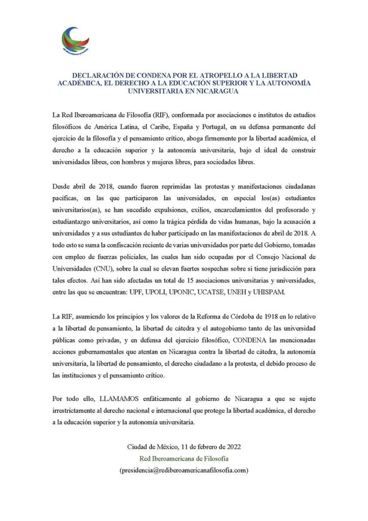 Universidades ilegalizadas Nicaragua