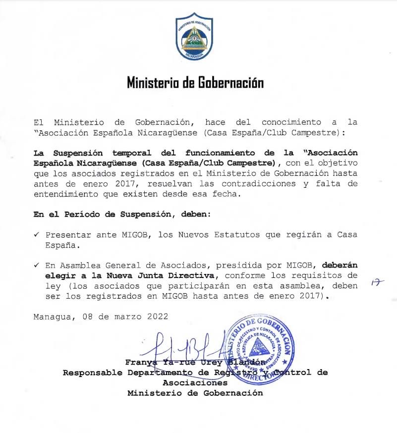 Casa Espa&ntilde;a Nicaragua