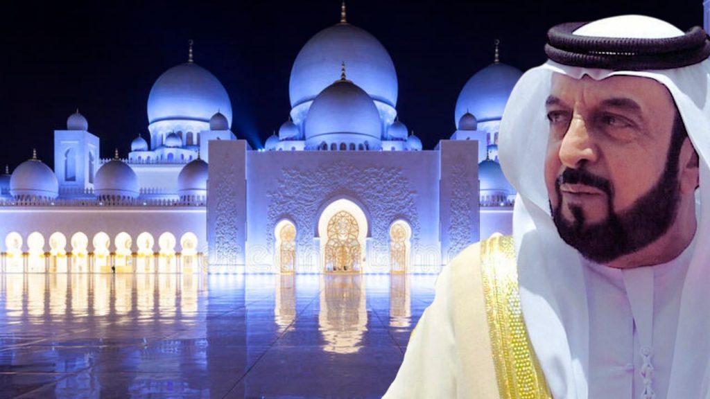 Presidente de Emiratos Árabes Unidos es despedido con discreción en la mezquita más bella del mundo