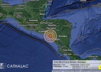 Nicaragua reporta al menos 28 sismos en el Golfo de Fonseca