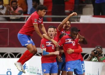 Costa Rica celebra su clasificación al mundial de Catar 2022