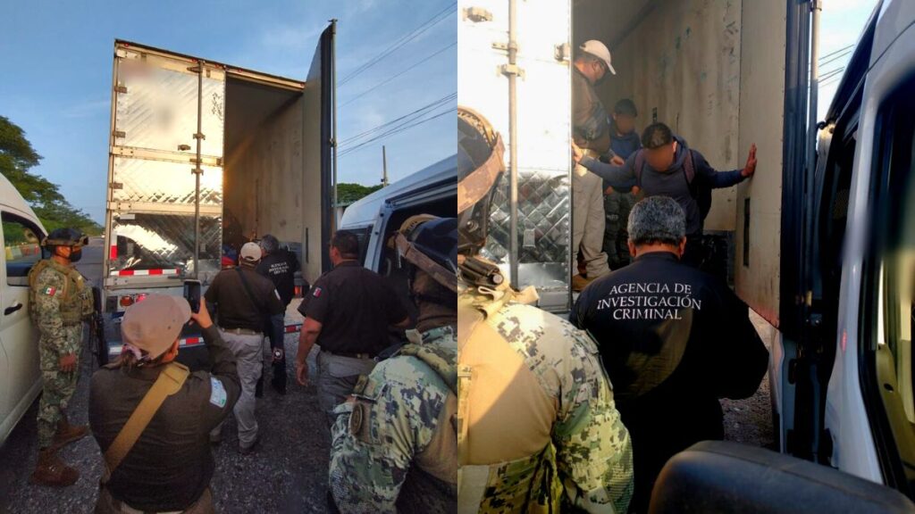 Interceptan a 83 migrantes, incluido un nicaragüense, que viajaban en un tráiler y una camioneta en México