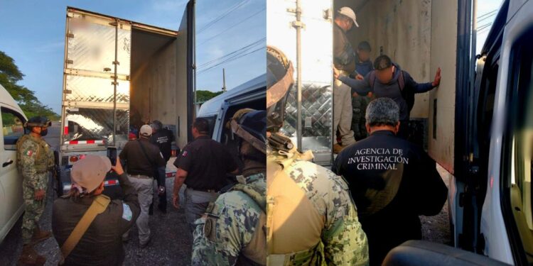 Interceptan a 83 migrantes, incluido un nicaragüense, que viajaban en un tráiler y una camioneta en México