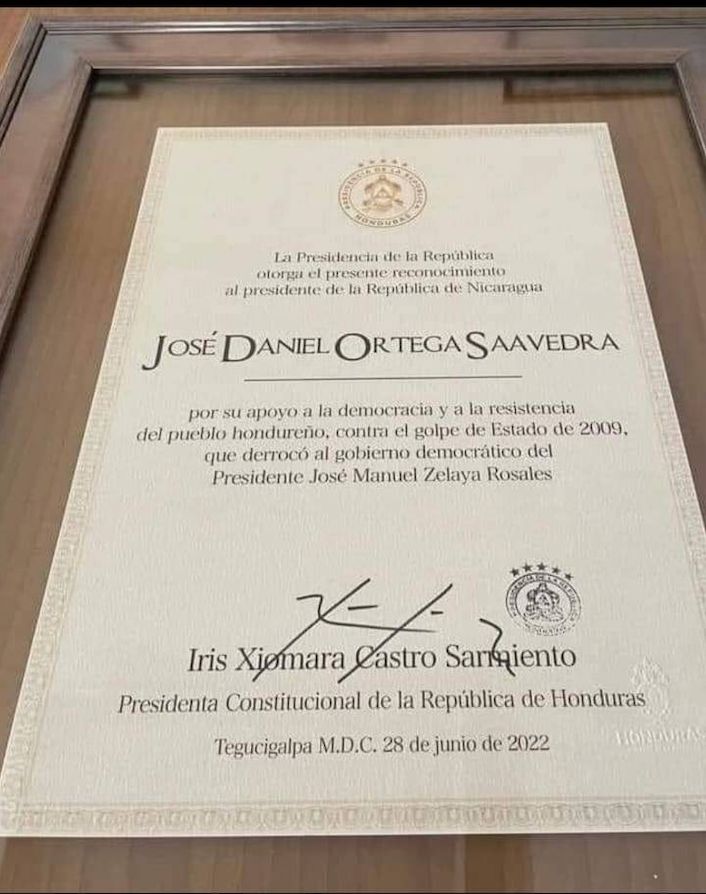 Ortega recibe «reconocimiento» de Xiomara Castro, pero nacionaliza a  prófugos hondureños – Artículo 66