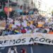 Manifestación en favor de los migrantes en Madrid. Foto/Cortesía: Universidad Pontificia de Comillas