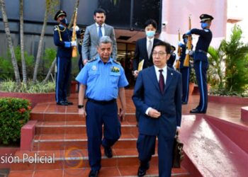 Régimen de Ortega busca cooperación de China para su Policía sancionada. Foto: Visión Policial.