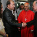 Ortega y Murillo le sonrieron a los obispos para mostrarse “católicos”, ahora persiguen a la iglesia. Foto: Medios oficiales.