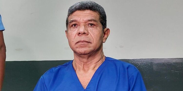 Irreconocible luce el preso político Freddy Navas, tras más de un año de encierro. Foto: Artículo 66 / Gobierno