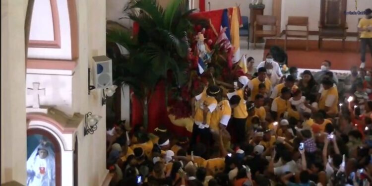 Feligreses celebran fiestas de San Jerónimo encerrados, por orden de Ortega. Foto: Artículo 66 / Captura de pantalla. Puntada Gráfica