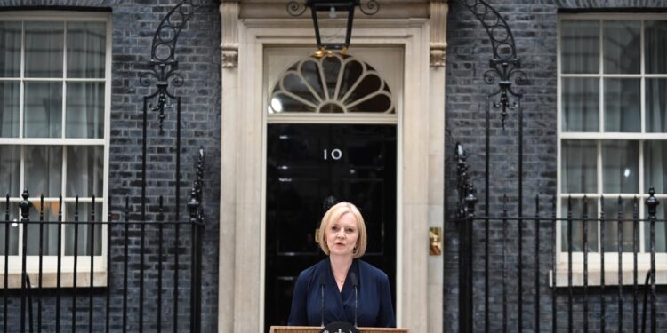 La primera ministra británica, Liz Truss, anunció este jueves su dimisión. EFE