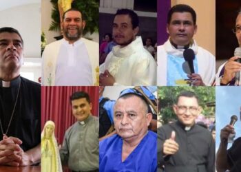 Este es el grupo de sacerdotes nicaragüenses al que Ortega ordenó encarcelar. Foto: ARTÍCULO 66