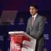 El primer ministro canadiense, Justin Trudeau, pronuncia un discurso durante la Cumbre B20 Indonesia 2022 al margen de la Cumbre del G20 en Bali este 14 de noviembre. EFE/
