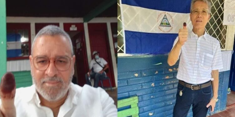 Mauricio Funes y Jaime Wu, nacionalizados nicaragüenses, participaron de la farsa electoral de Ortega