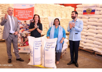 Rusia dona a Nicaragua 348,5 toneladas métricas de harina para estudiantes