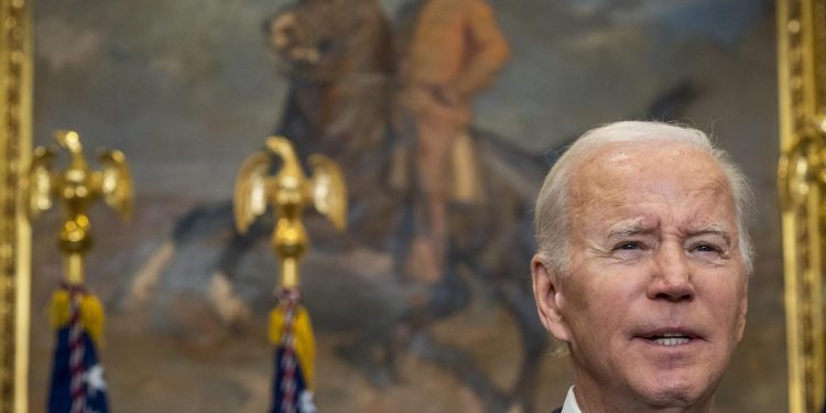 El presidente de EE.UU., Joe Biden, anuncia ayuda a Ucrania, este 25 de enero de 2023, en Washington. EFE/Shawn Thew