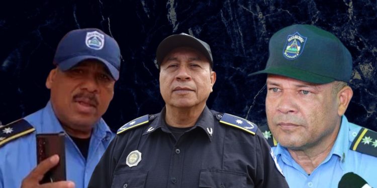Policía de Ortega confirma reemplazo de jefes policiales. Imagen: Artículo 66.