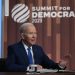 US President Joe Biden speaks during the Summit for Democracy virtual plenary on "Democracy in the Face of Global Challenges" in the South Court Auditorium of the White House in Washington, DC, March 29, 2023. (Photo by Jim WATSON / AFP)