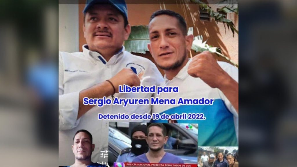 Sergio Mena, a relative of the released political prisoner Pedro Mena, remains in prison on orders from Ortega