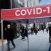 Una carpa de prueba de Covid-19 se encuentra a lo largo de una calle de Manhattan el 9 de marzo de 2023 en la ciudad de Nueva York.