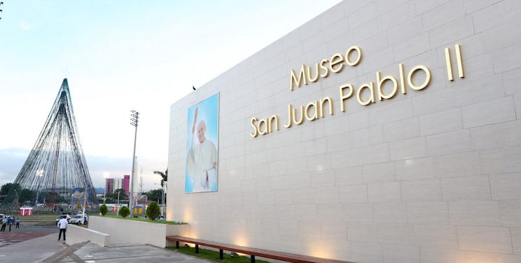 El Museo Juan Pablo II cerrado al público por la dictadura Ortega-Murillo. Foto: Medios Oficialistas