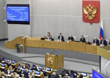 parlamento inferior de la Duma Estatal en Moscú el 16 de enero de 2020. (Foto de Alexander NEMENOV / AFP)