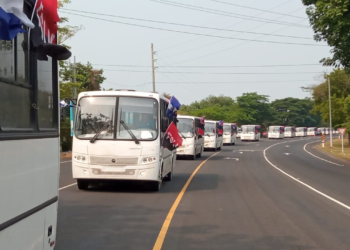 Llega a Nicaragua otra flota de 150 buses rusos.