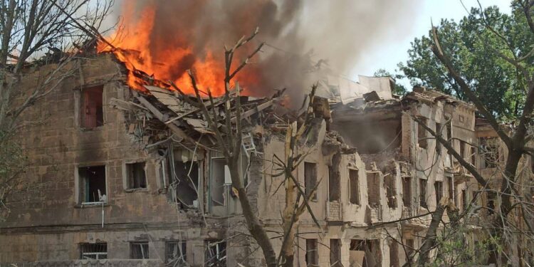 Imagen de archivo de los estragos a la invasión a Ucrania. Foto: AFP