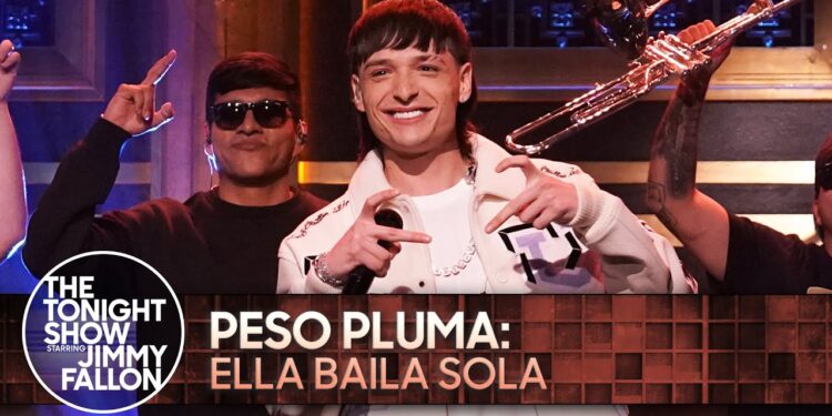 Peso Pluma "consagra" su fama cantando en el show de TV más popular de EEUU
