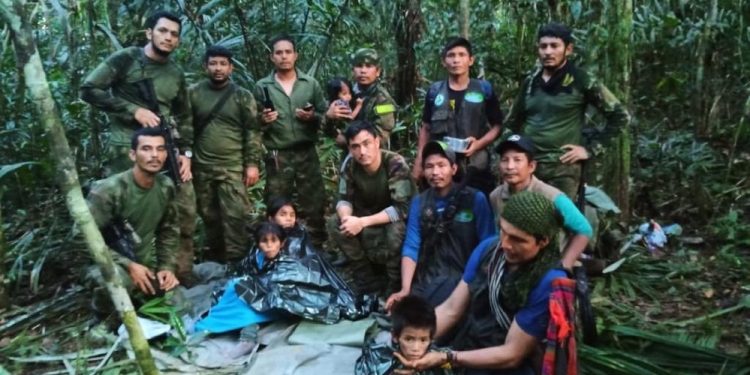Encuentran luego de 40 días a los niños perdidos en la selva amazónica