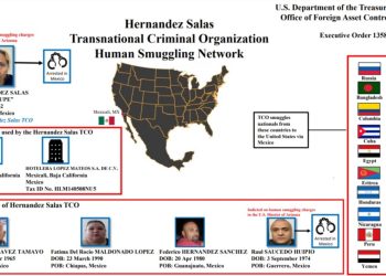 EEUU sanciona una red mexicana de trata de migrantes