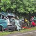 Al menos 15 personadas resultaron lesionadas en un accidente de tránsito en el km 47 de la carretera Jinotepe-San Marcos. Foto: Redes Sociales