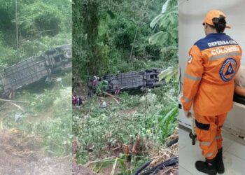 Nueve personas mueren en accidente de autobús en Colombia