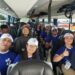 La delegación de los jóvenes católicos nicaragüenses al momento de partir hacia Portugal en el aeropuerto Juan Santamaría de San José Costa Rica, hacia Oporto.