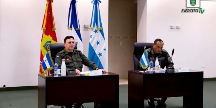 Los ejércitos de Nicaragua y Honduras acuerdan intercambiar información de inteligencia. Foto: Captura Pantalla