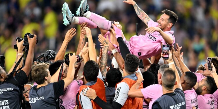 Messi conquista su primer título con el Inter Miami en la Leagues Cup. Foto: AFP