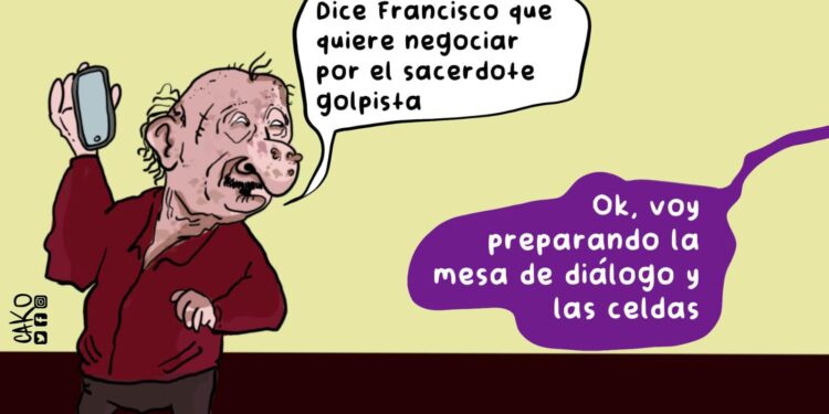 La Caricatura: Diálogo con el Diablo. Cako, Nicaragua