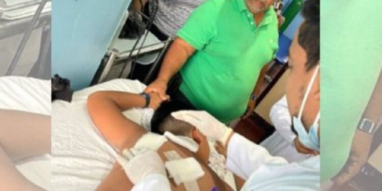 Niño lesionado escuela de Estelí.
