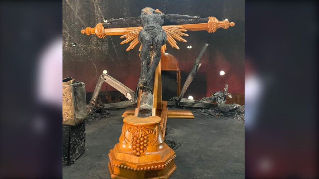 Ponen en «mejor resguardo» la imagen calcinada de la Sangre de Cristo, para evitar más deterioro