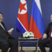Kim Jong Un, dictador norcoreano, junto a Vladimir Putin, dictador de Rusia. Foto: AFP