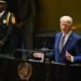El presidente de Estados Unidos, Joe Biden, se dirige a la 78.ª Asamblea General de las Naciones Unidas en la sede de la ONU en la ciudad de Nueva York el 19 de septiembre de 2023. (Foto de Jim WATSON / AFP)