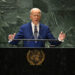 El presidente estadounidense Joe Biden se dirige a la 78.ª Asamblea General de las Naciones Unidas en la sede de la ONU en la ciudad de Nueva York el 19 de septiembre de 2023.