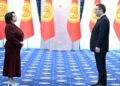 Alba Azycena Torres, al presentar credenciales ante el Gobierno de Kirguistán.