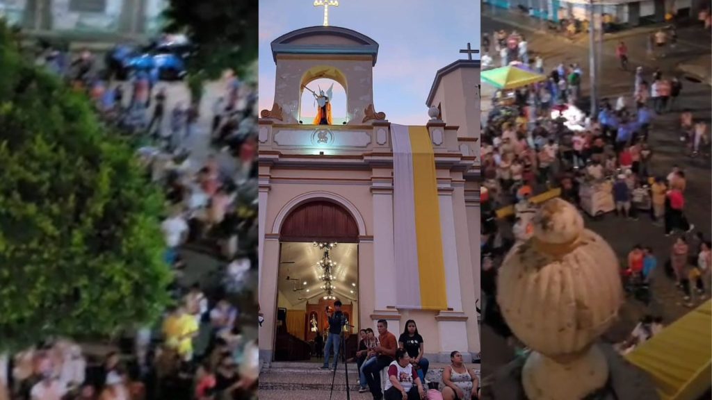 Masayas celebran solemnidad a San Miguel Arcángel bajo asedio policial