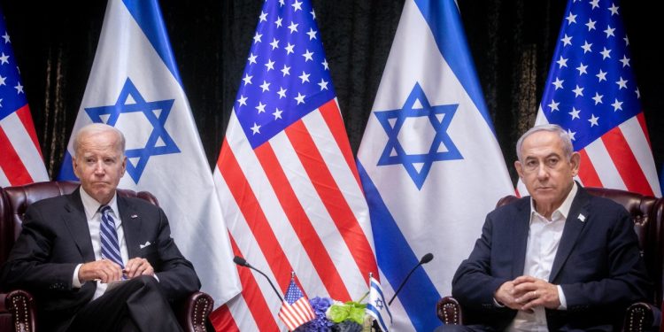 El presidente Joe Biden junto al primer ministro israelí Benjamin Netanyahu. Foto: AFP