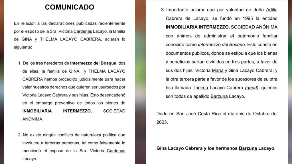 Familiares de Victoria C&aacute;rdenas desmiente a Juan Sebasti&aacute;n Chamorro  